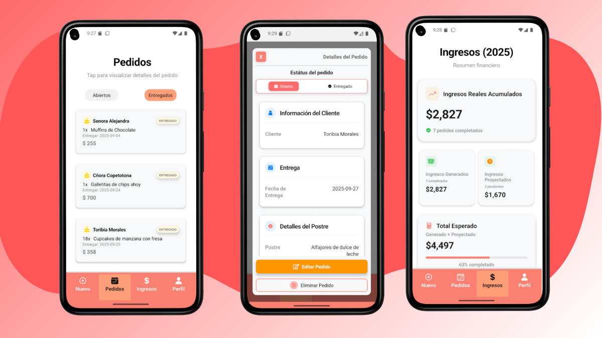 agenda pastelera muffin app mock